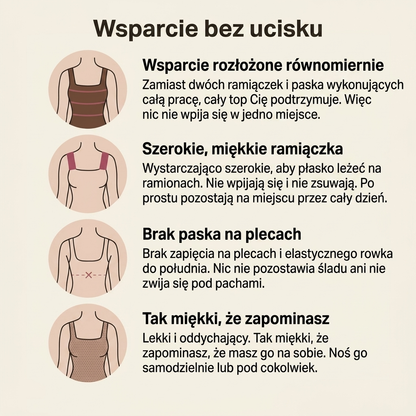Koszulka z wbudowanym stanikiem